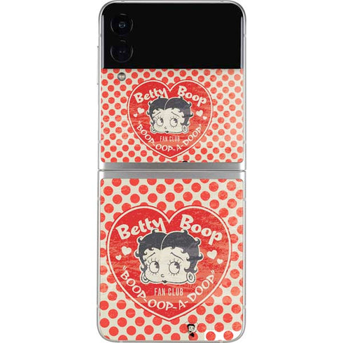 Betty Boop Red Heart Galaxy Z Flip3 5G Skin